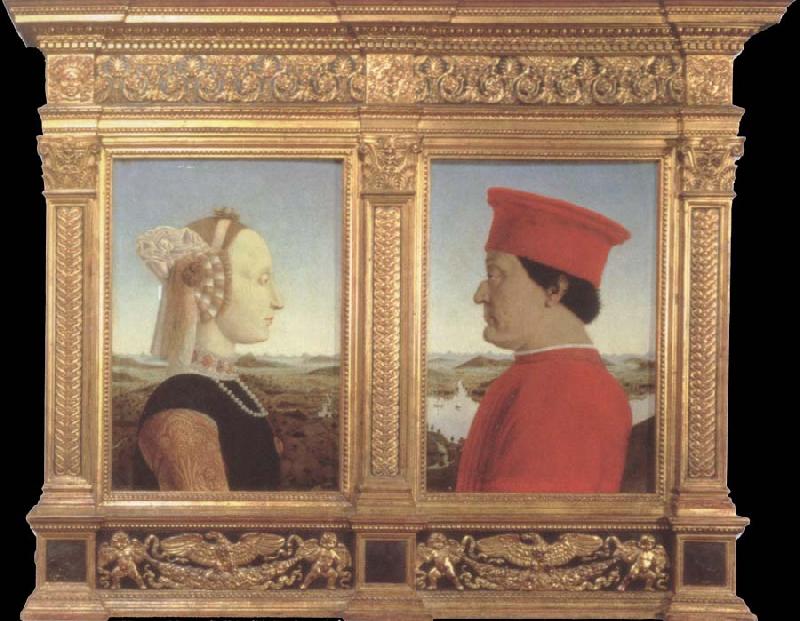 Piero della Francesca Portraits of Federico da Montefeltro and Battista Sforza oil painting image